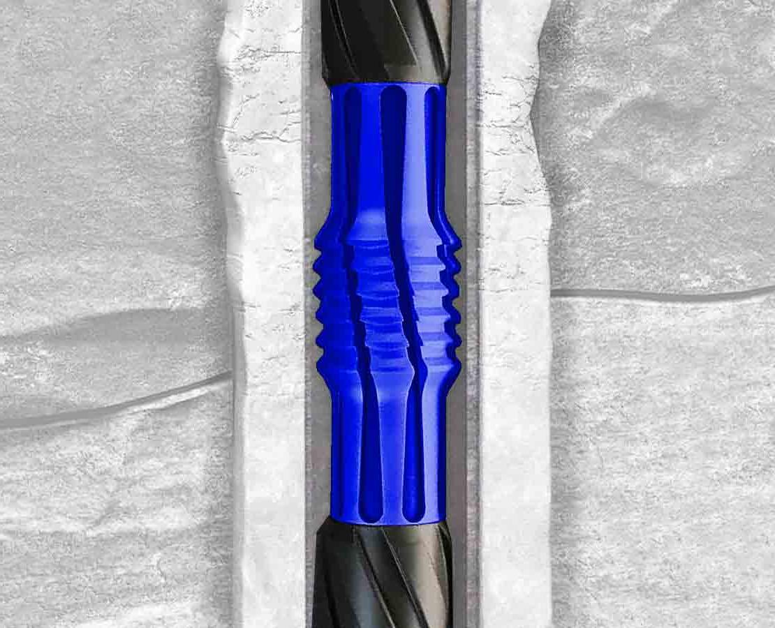 Illustration of wellbore cleaning tool downhole