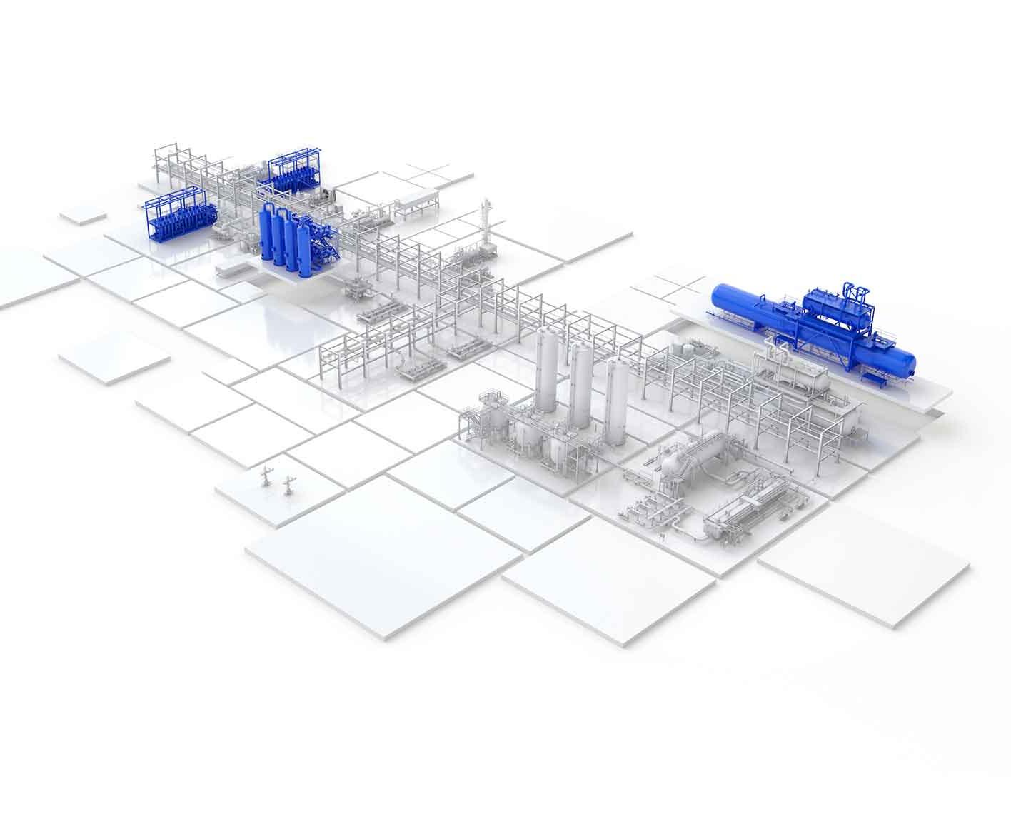 3D抽象图像设施规划师在Delfi